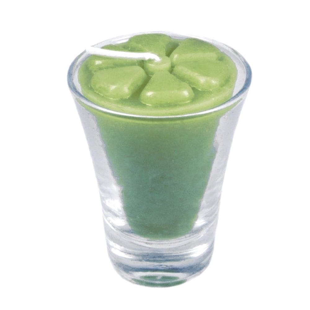 Kit 12 velas verde 7 cm no copinho 12 h decoração festa