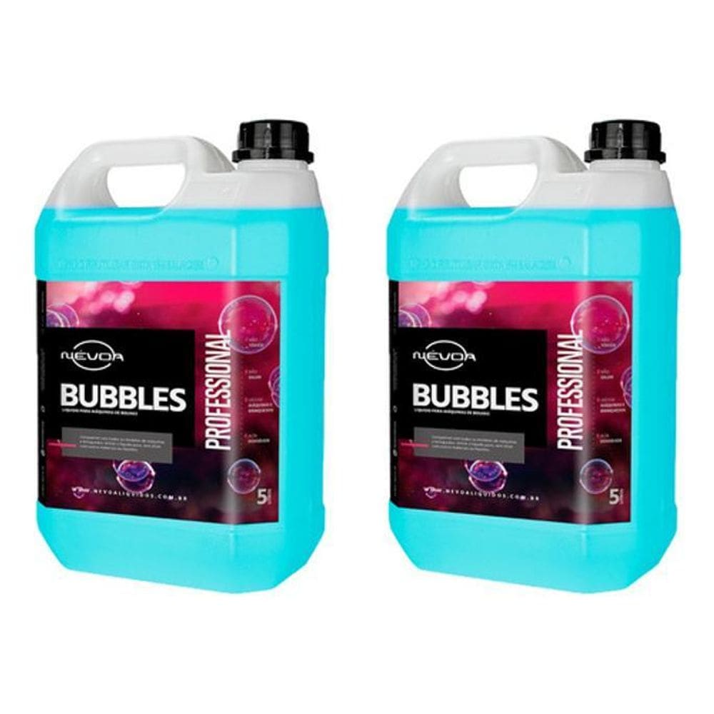 Kit 2 Liquidos Para Bolhas De Sabão Bubbles 5 Litros Nevoa