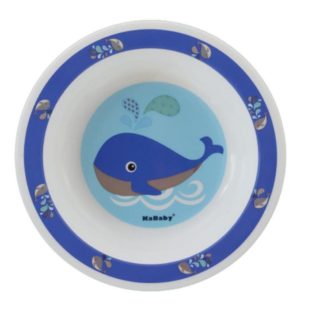 Prato Bowl Redondo Baleia Azul Kababy
