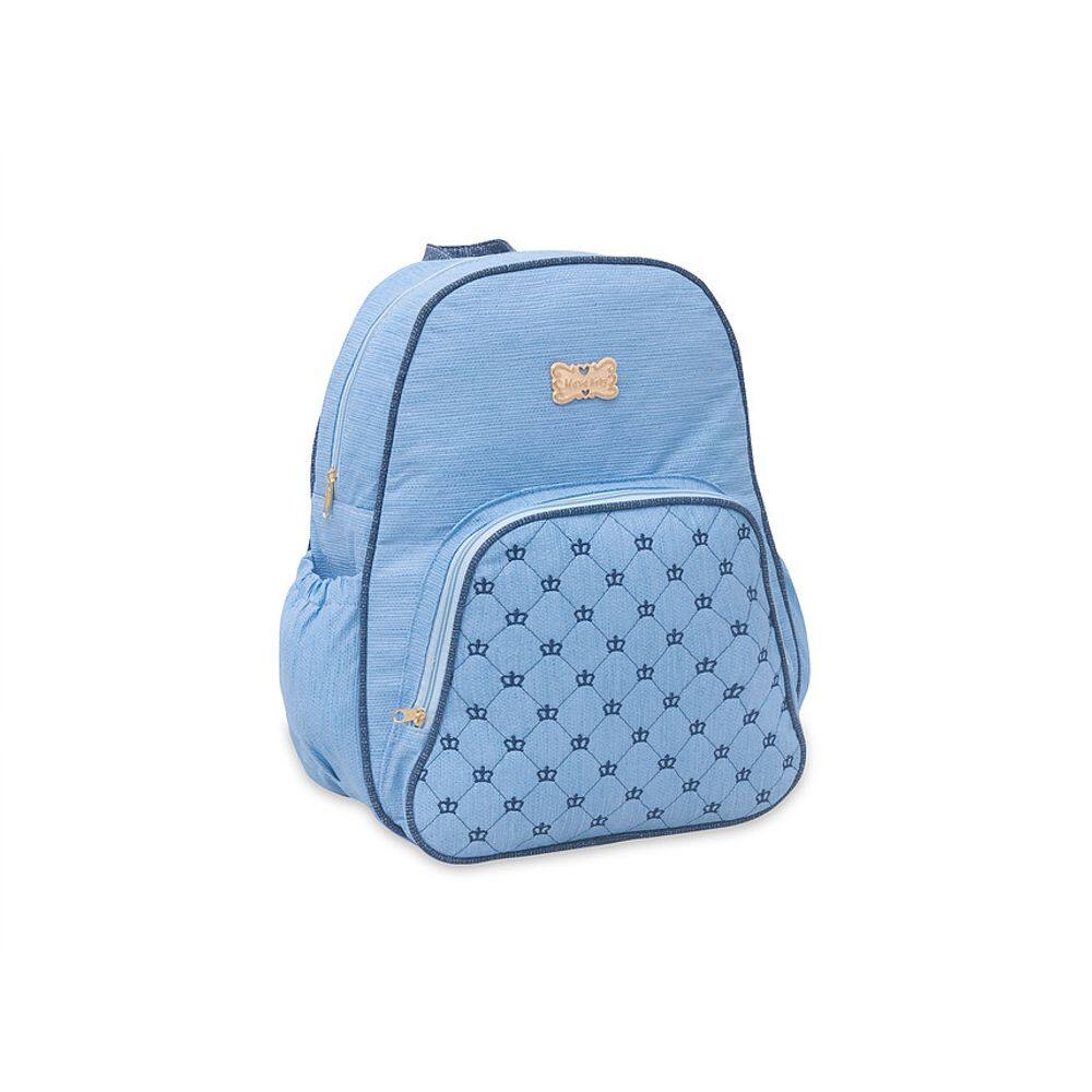 Mochila bebê maternidade azul claro