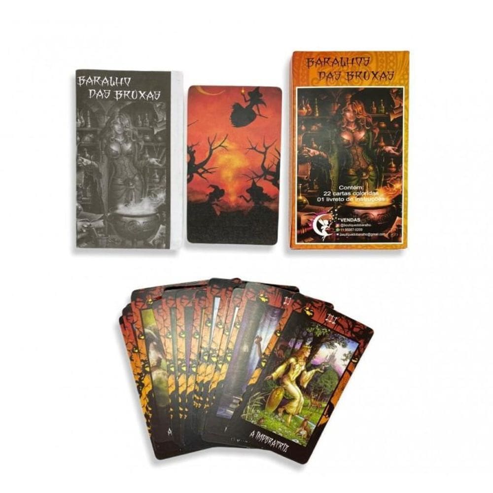 Baralho Das Bruxas Cor Laranja 22 Cartas