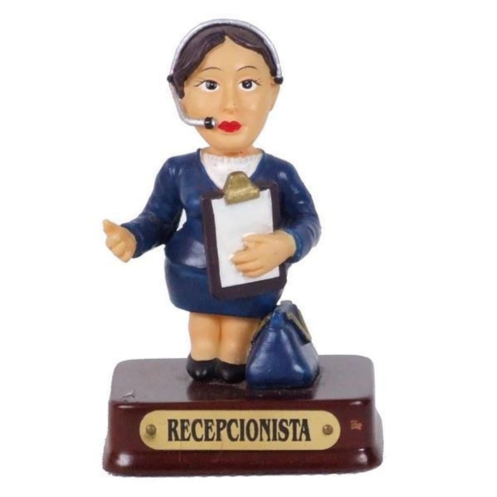 Miniatura Em Resina Recepcionista 8 Cm