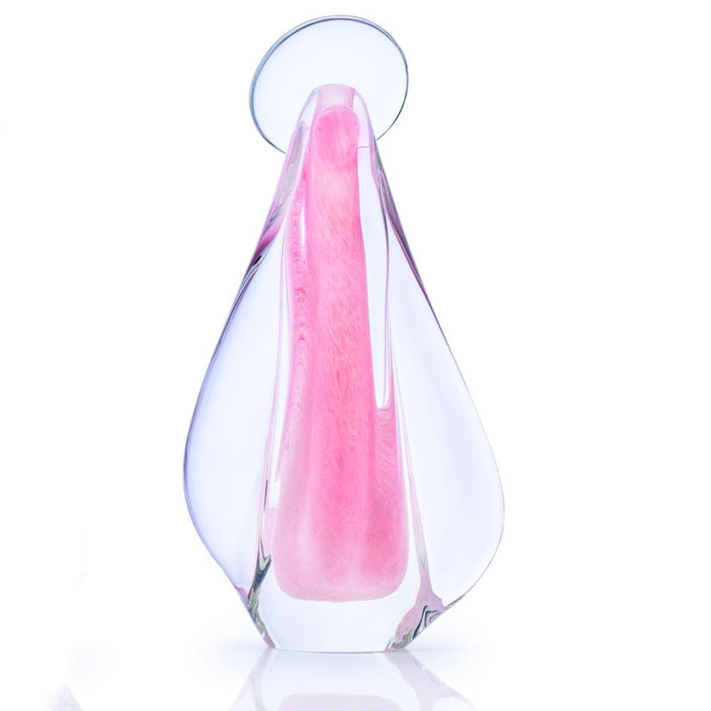 Imagem Em Cristal Murano Rosa  São Marcos