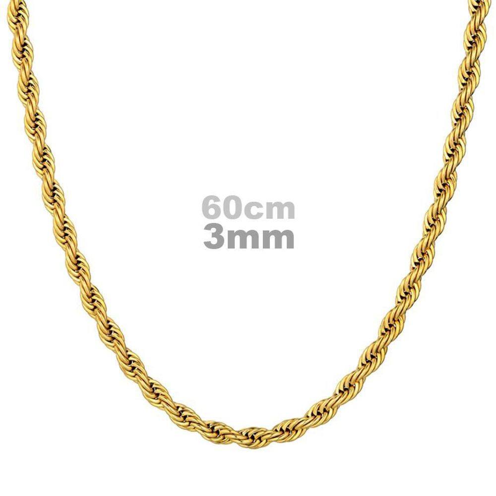 Cordão Masculino Aço Inox 60Cm 3Mm