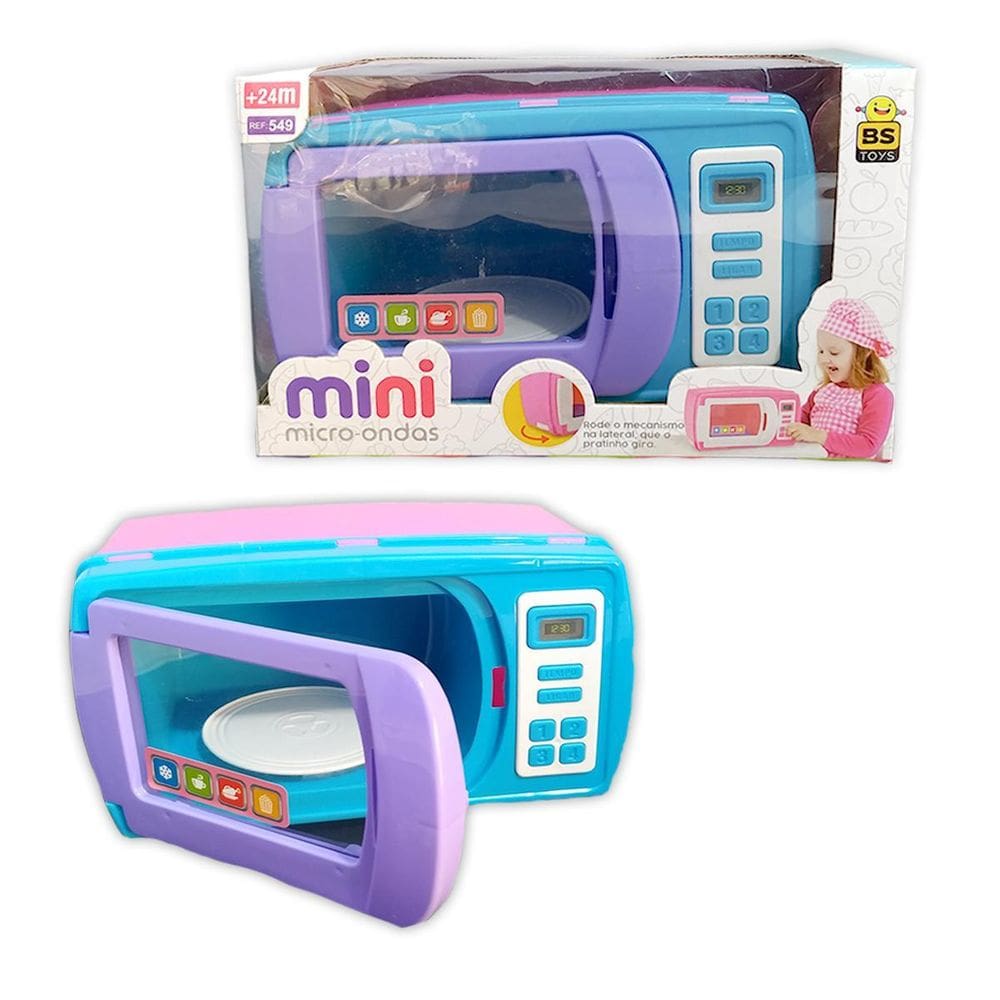 Brinquedo Micro-Ondas Azul Infantil - Bs Toys