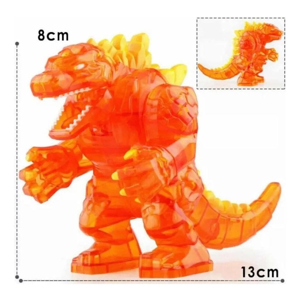 Boneco Blocos De Montar Godzilla Red Lótus Grande