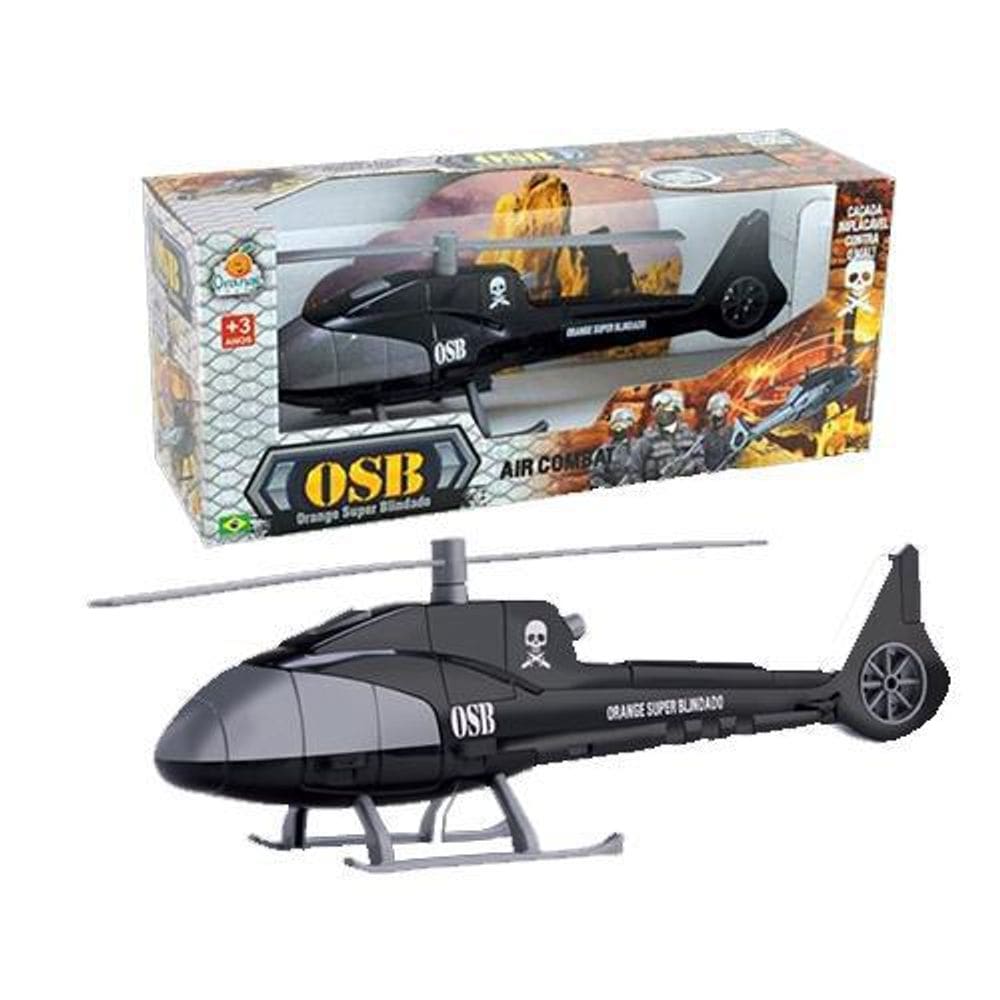 Helicóptero Policial Brinquedo Super Blindado Orange Toys