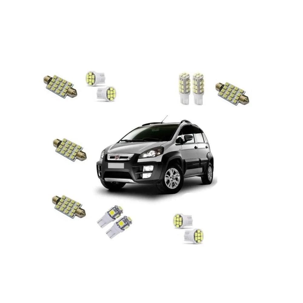 Kit Lâmpada Led Fiat Idea Adventure Super Branca 2011 Á 2016