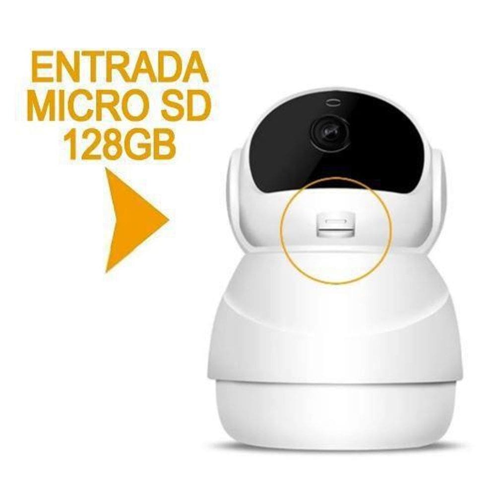 Câmera Segurança Ip Wifi Áudio Vídeo Sensor De Movimento