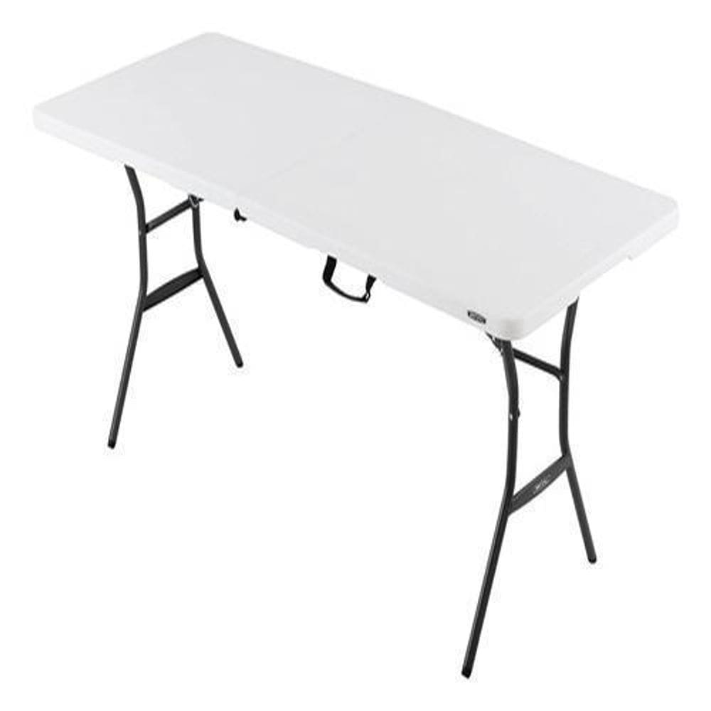 Mesa Dobrável Plástico Portátil 180Cm Vira Maleta - Lifetime