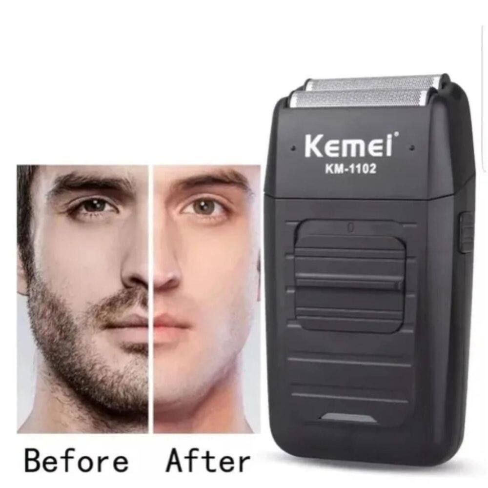 Barbeador Elétrico Shaver Sem Fio Kemei 2 Lâminas Km-1102
