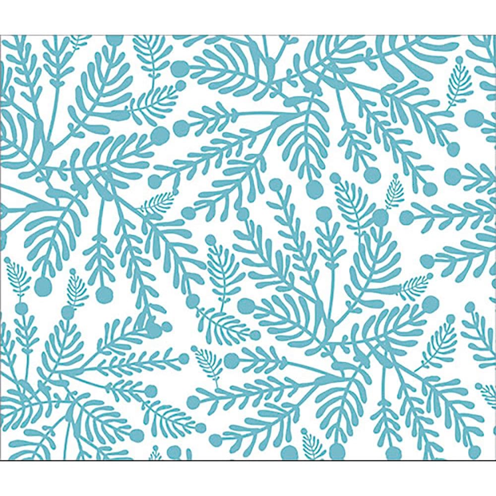 Papel de Parede Adesivo Lavável Floral Folha Azul
