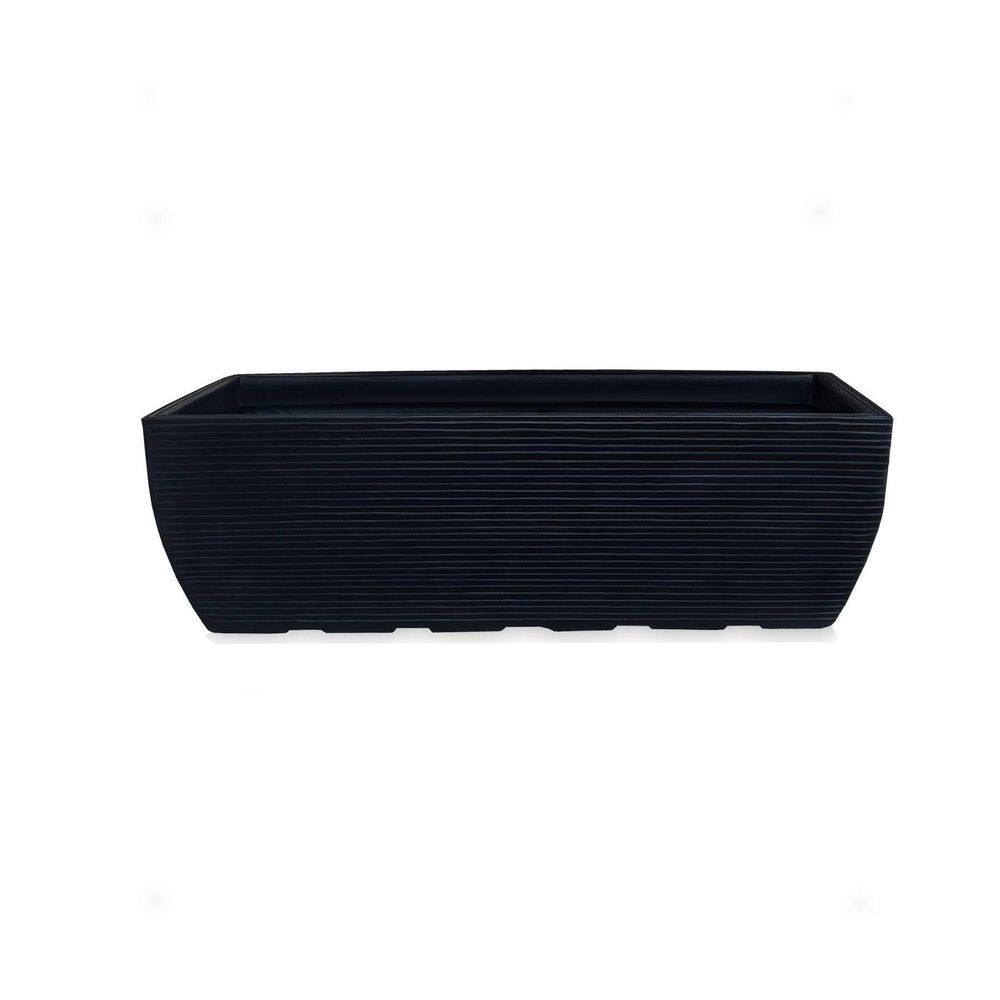Vaso Jardineira Floreira Decorativo Polietileno 80X30 Preto