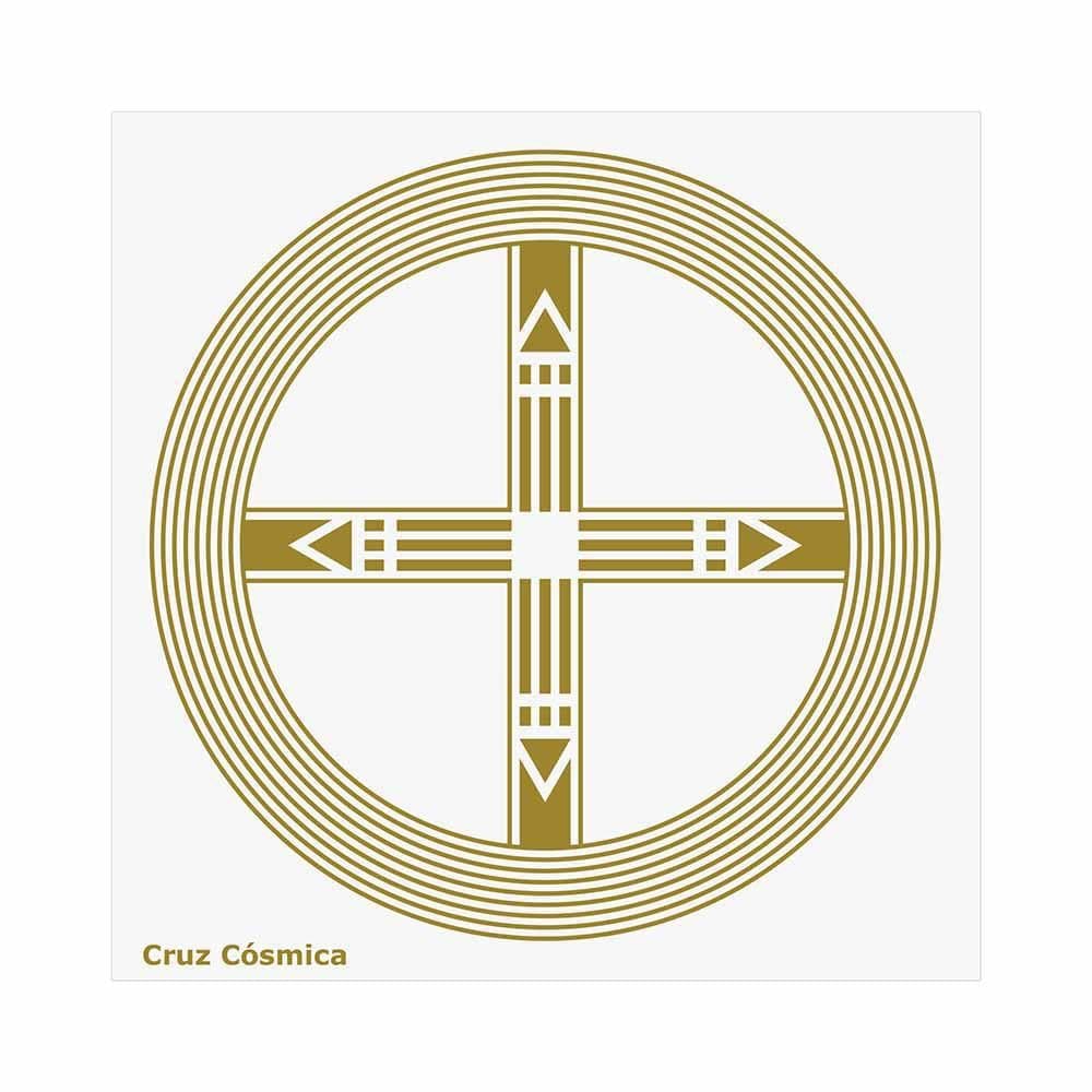 Placa Radiônica Cruz Cósmica - Proteção 14x14 cm