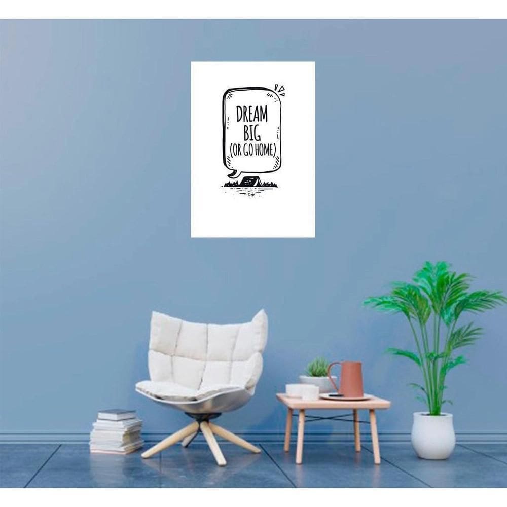Placa Decorativa Frase Dream Big Simples