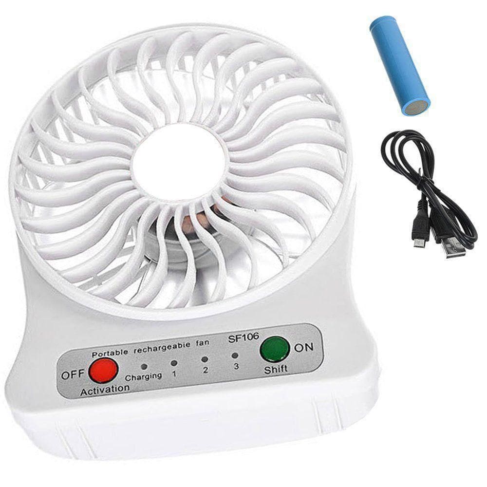 Mini-Ventilador De Mesa Branco Eiyo