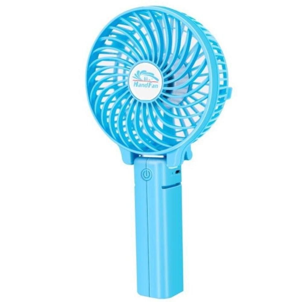 Ventilador Portátil Recarregável 3 Velocidades - Azul