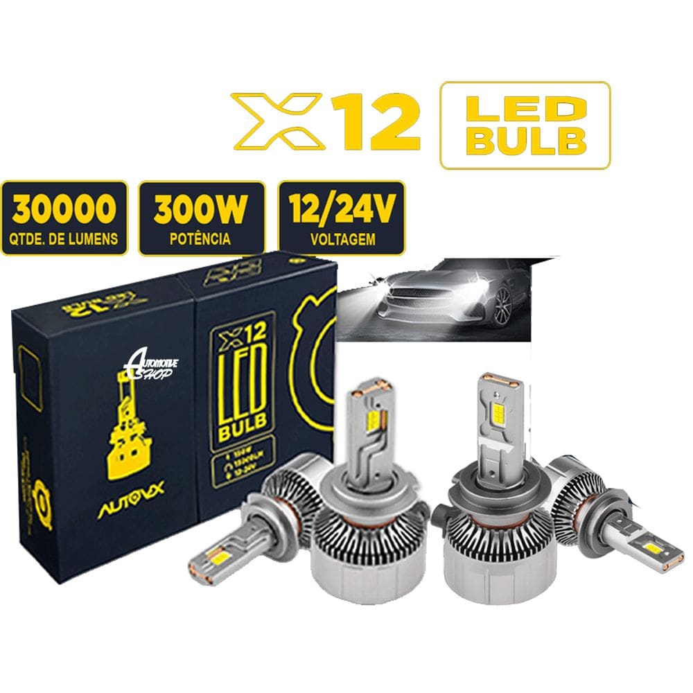 Kit Ultra Led Super Bco 6000K 300W 30 Mil Lumens 12-24V H1
