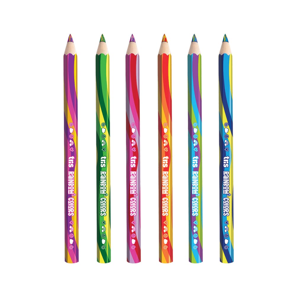 Lápis de Cor Multicolorido Jumbo Tris - Rainbow Colors