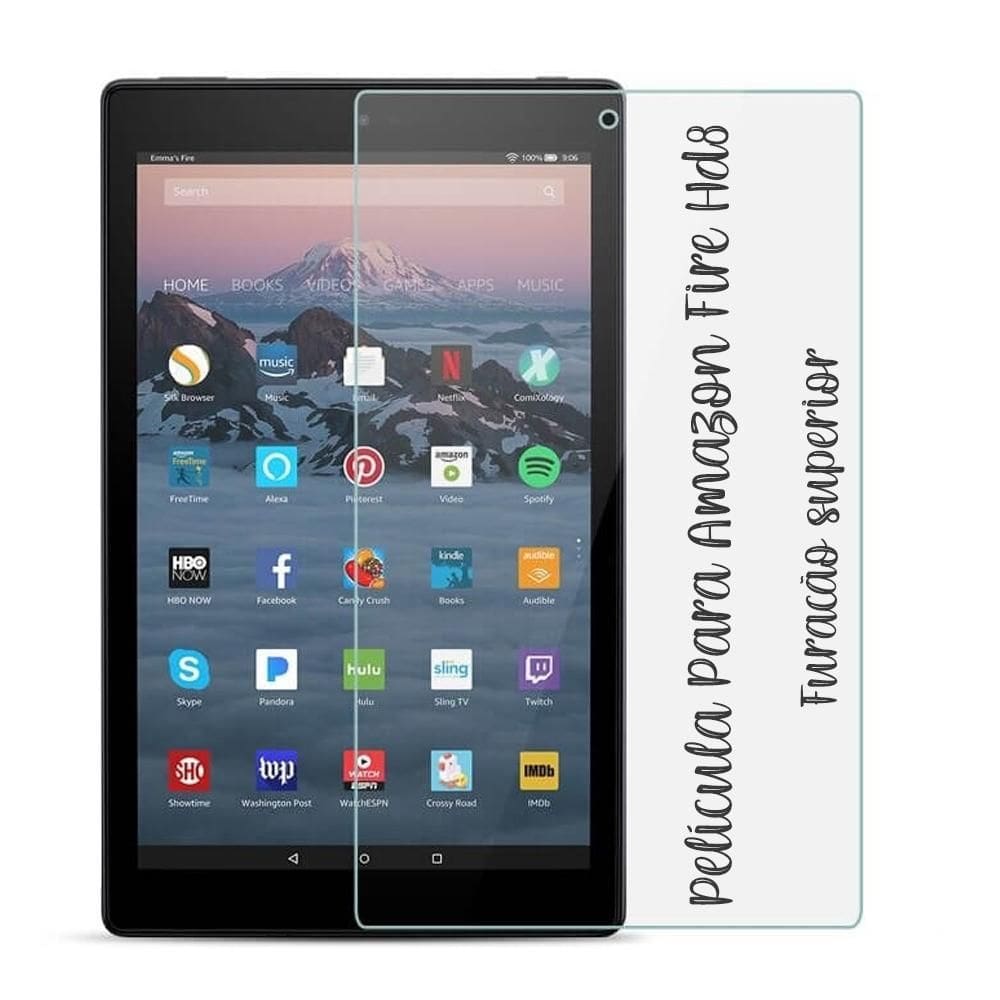 Película De Vidro Temperado Para Tablet Amazon Fire Hd 8