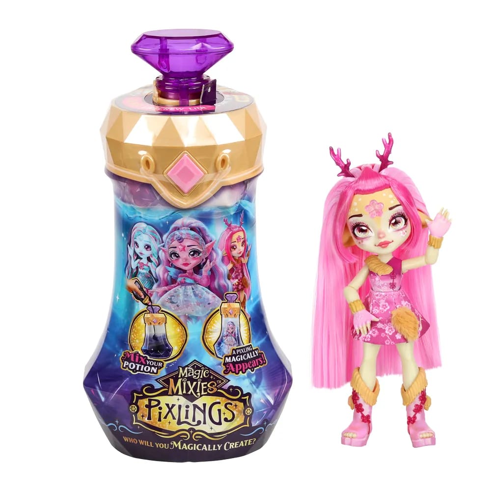 Jarro Magic Mixies Pixlings com Boneca Articulada e Acessórios - Candide