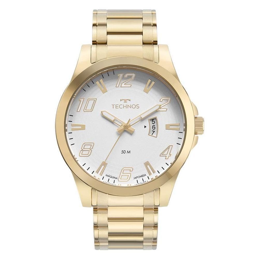 Relógio Technos Masculino Ref: 2115Mxz/1K Casual Dourado