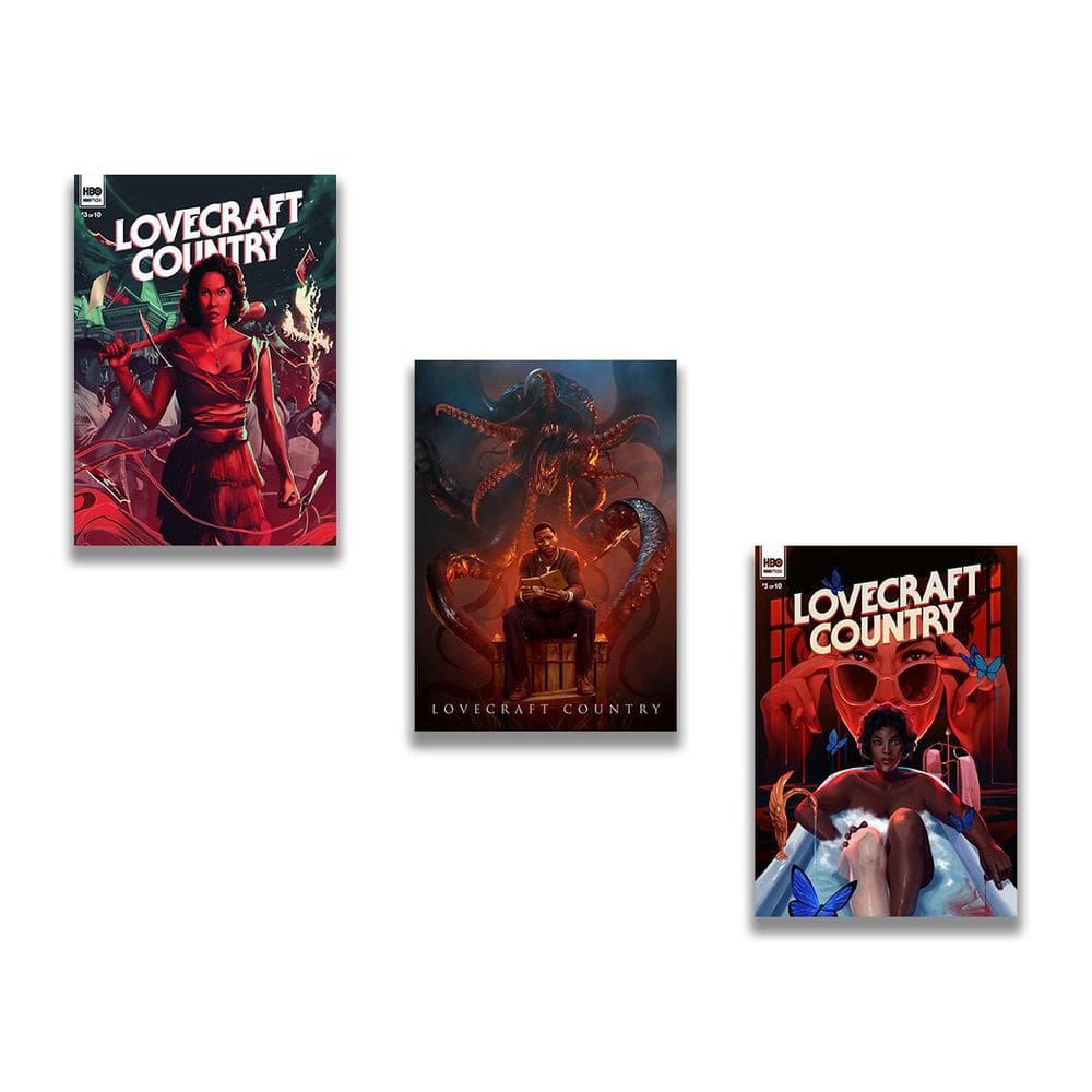 Kit 3 Placas Decorativas Lovecraft Country Arte Mdf