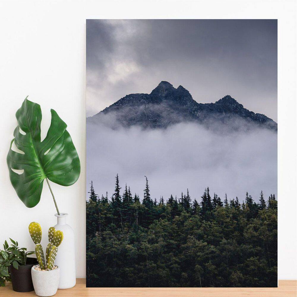 Placa Decorativa Árvores E Montanha 20X30Cm
