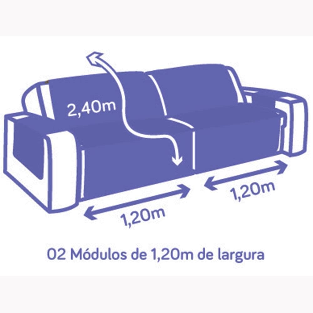Protetor Sofá Retrátil 4 Lugares King Dupla Face Decorativo
