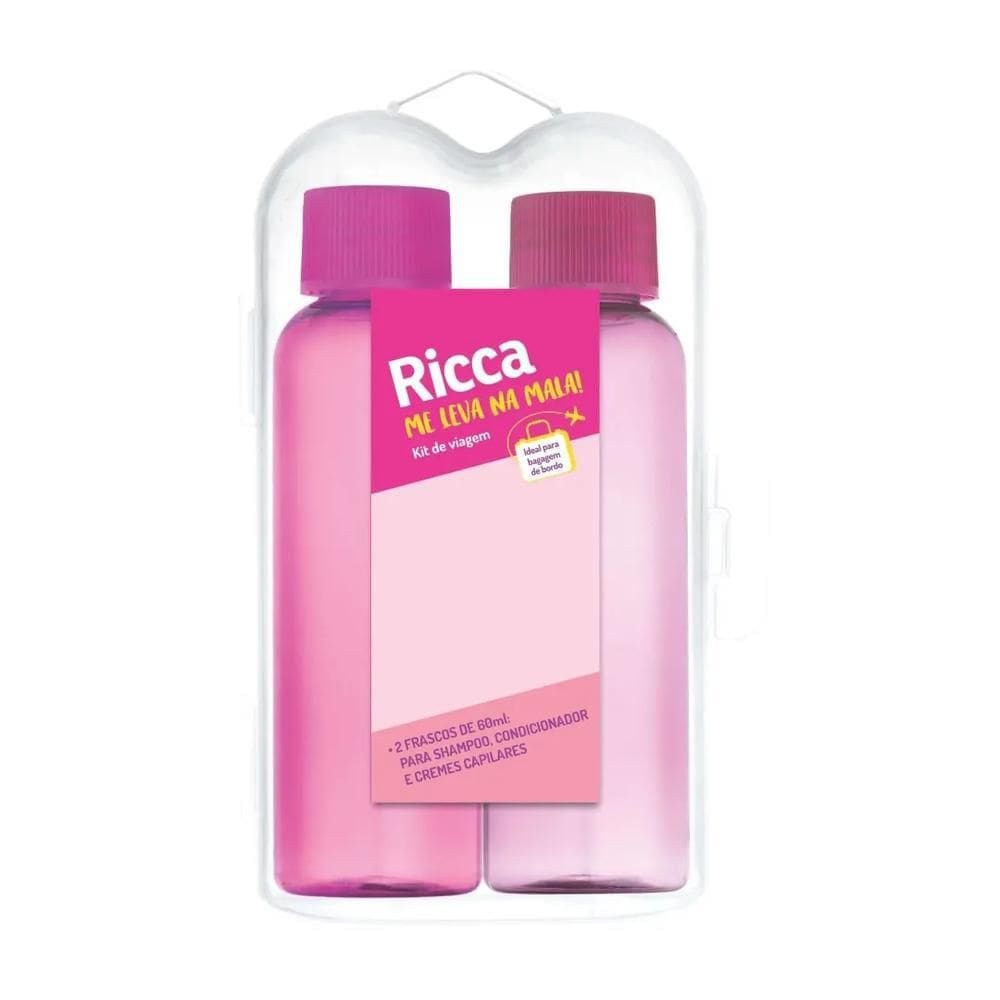 Kit De Viagem Case Com Dois Frascos Colors Ricca Código 3320