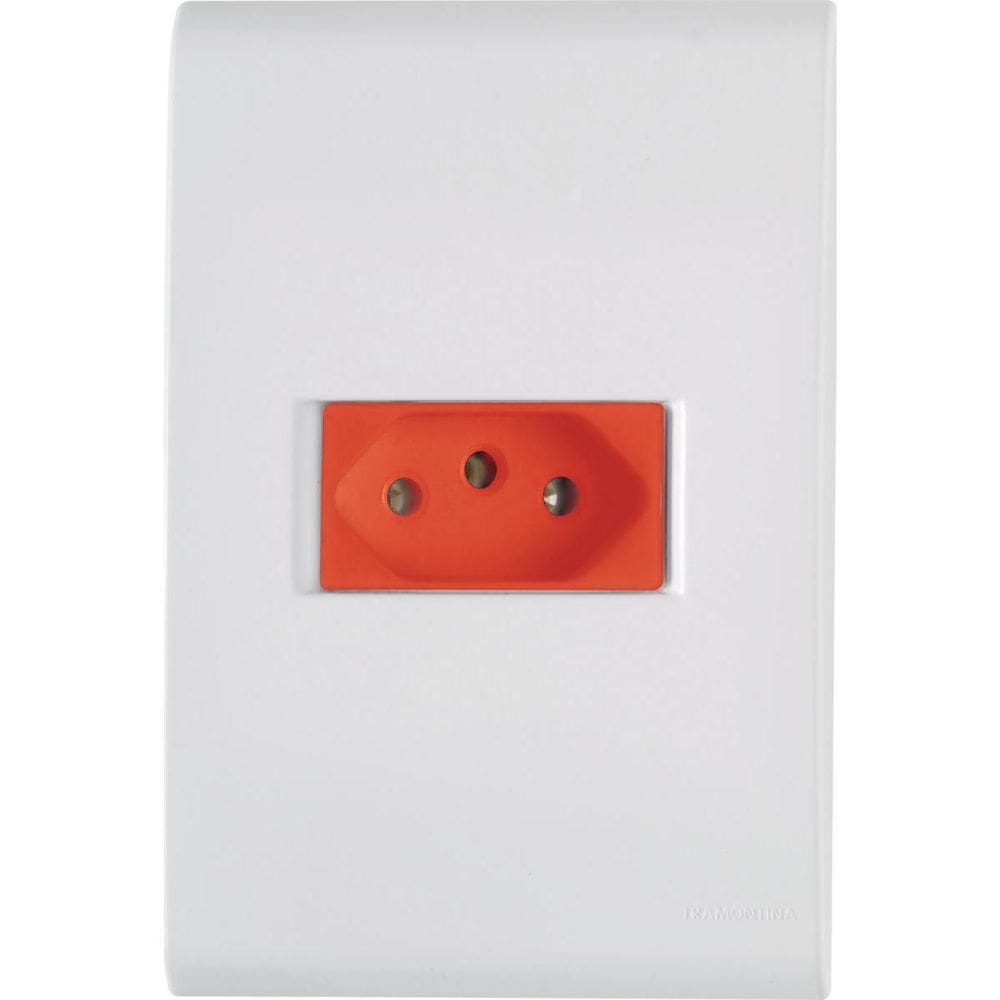 Conjunto 1 Tomada 2P+T 20A/250V Vermelha Liz - Tramontina