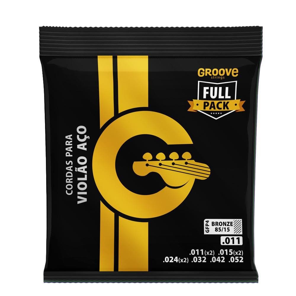 Encordoamento Groove Violão Aço Gfp4 Full Package 11/52