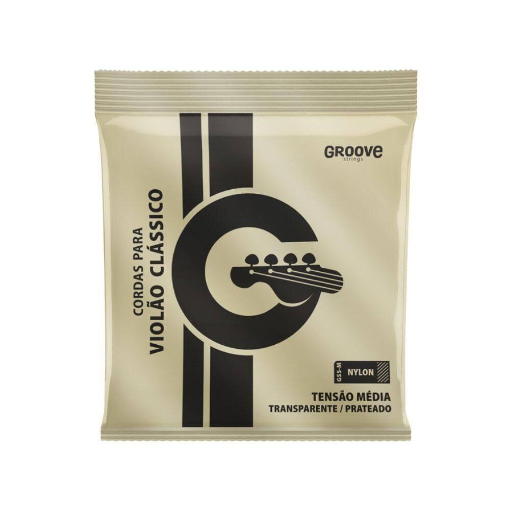 Encordoamento Groove Gs5 M Violão Nylon Média Cristal/Prata