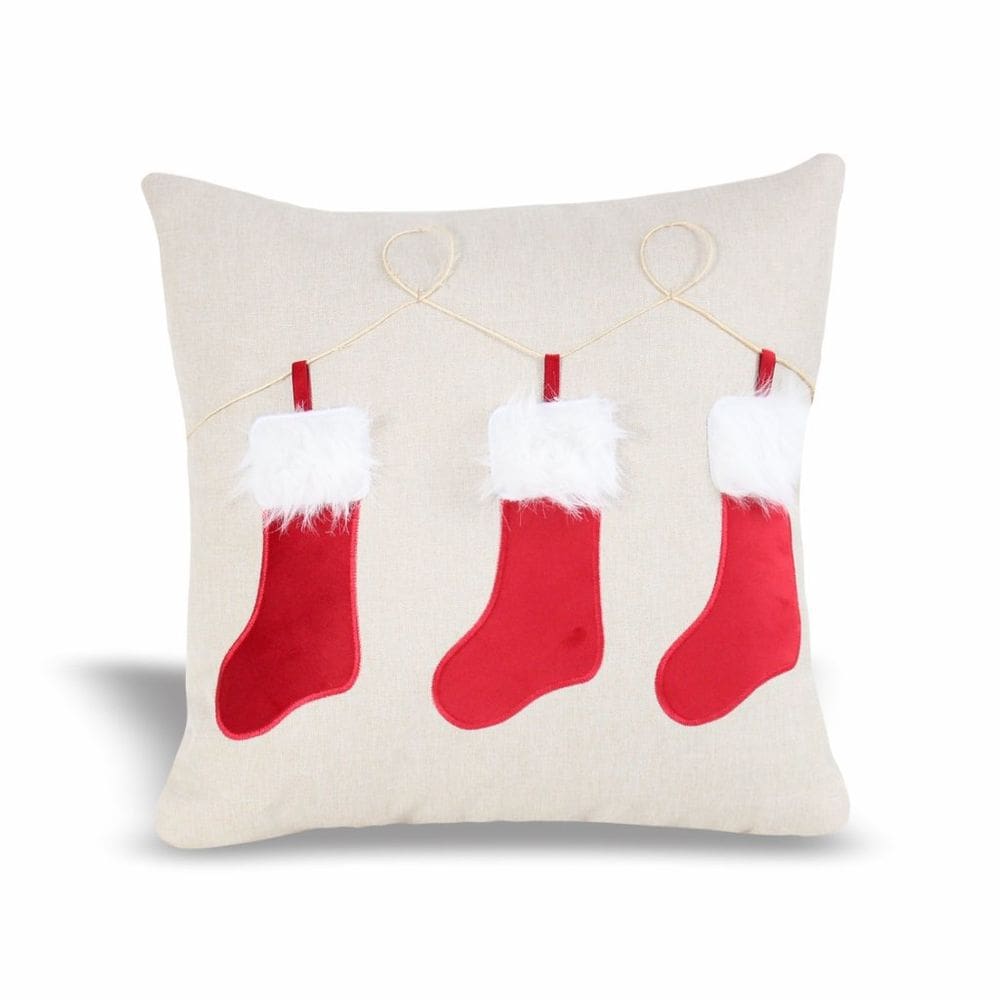 Almofada Artesanal Em Poliéster 50x50cm CortBrás Papai Noel