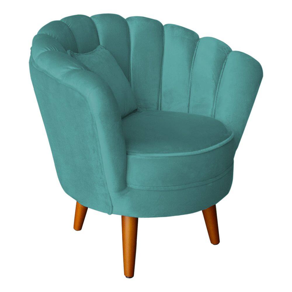Poltrona Decorativa Petala Turquesa Almofada