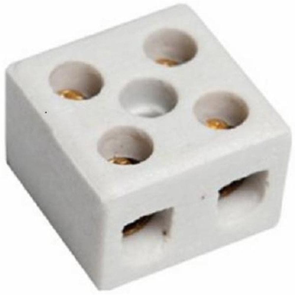 KIT 12 Conector Porcelana Bipolar tipo Sindal 16mm 600V