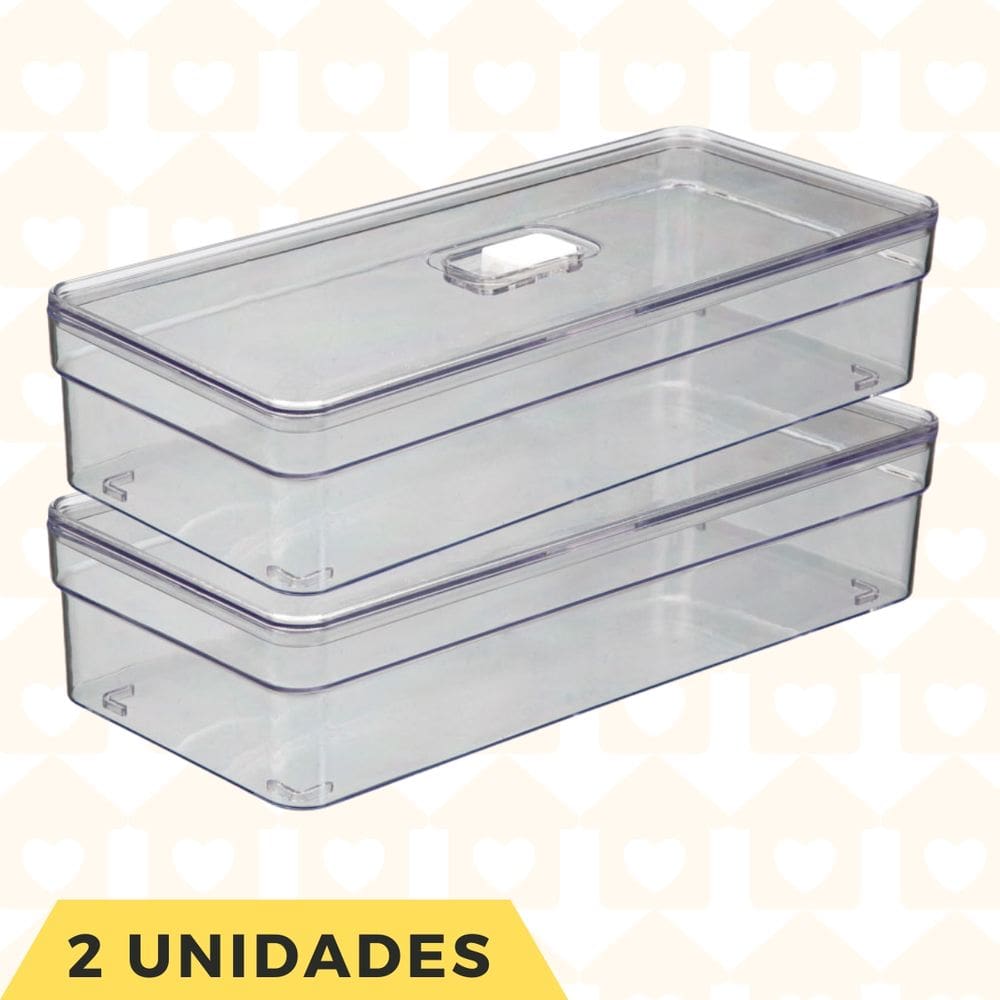 2 Un Organizador Acrilico Transparente Porta Ovos Com Tampa