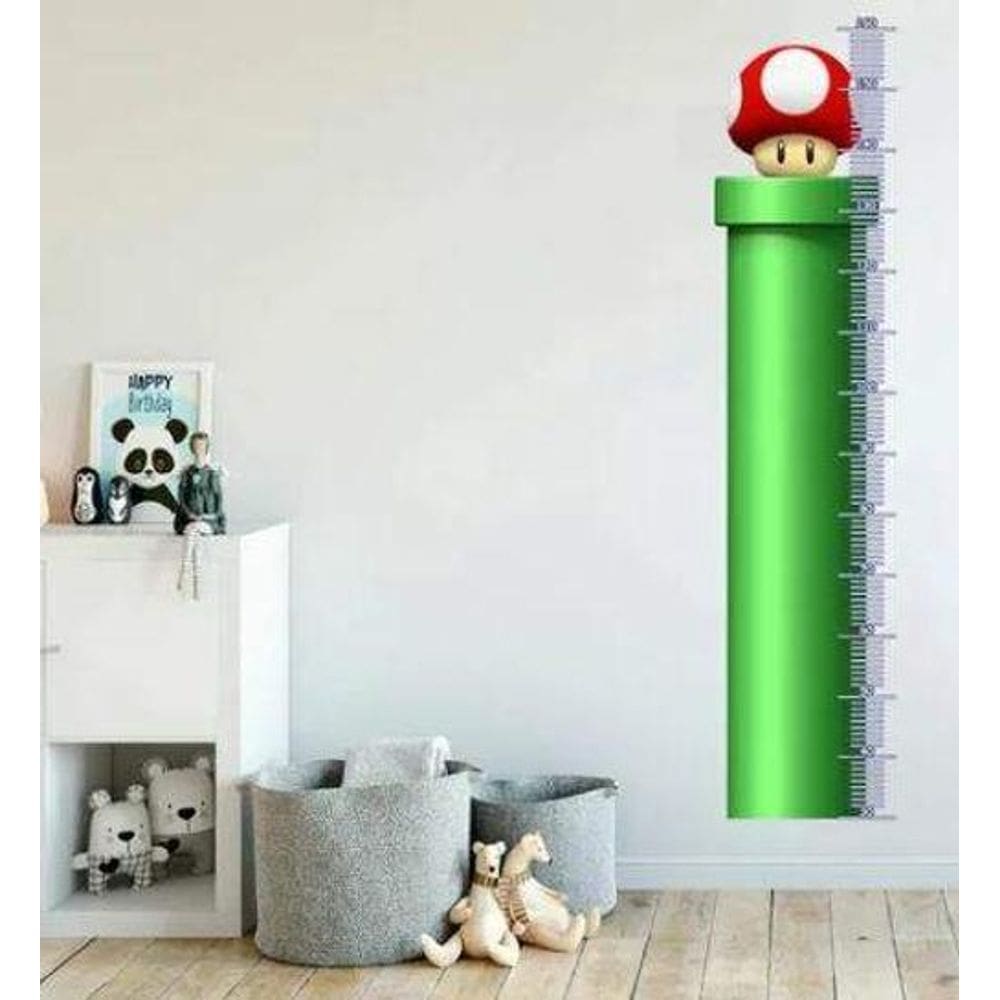 Adesivo Régua De Crescimento Super Mario