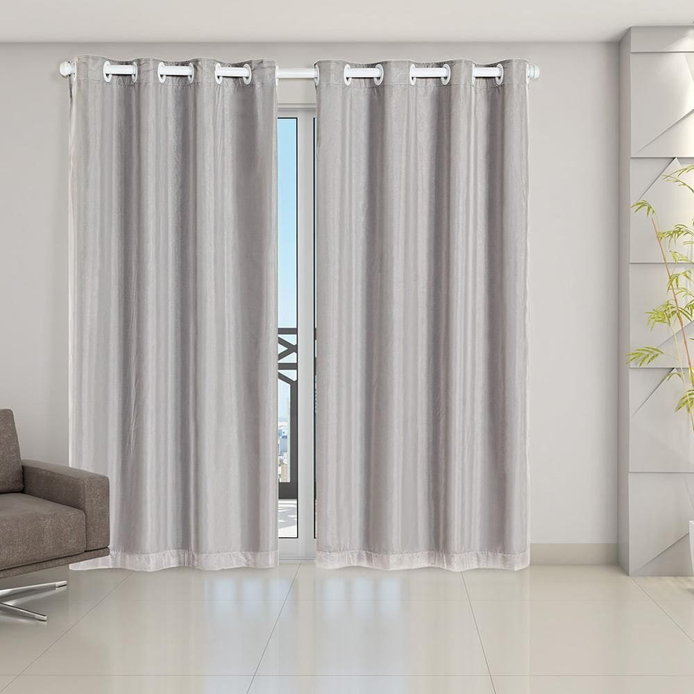 Cortina Blackout Voil 2,80 X 2,30 Sala Quarto Blecaute Cinza