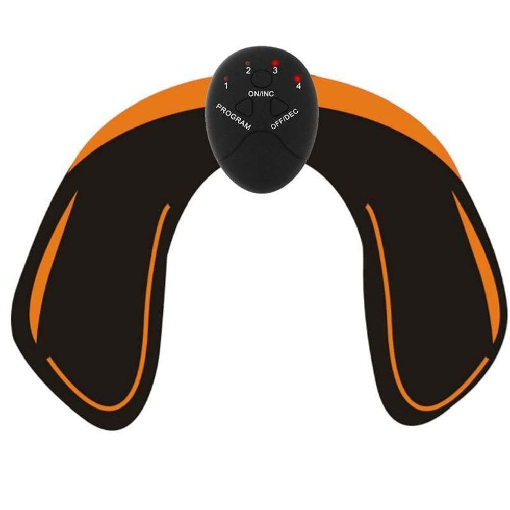 Estimulador Tonificador Elétrico Preto Com Laranja