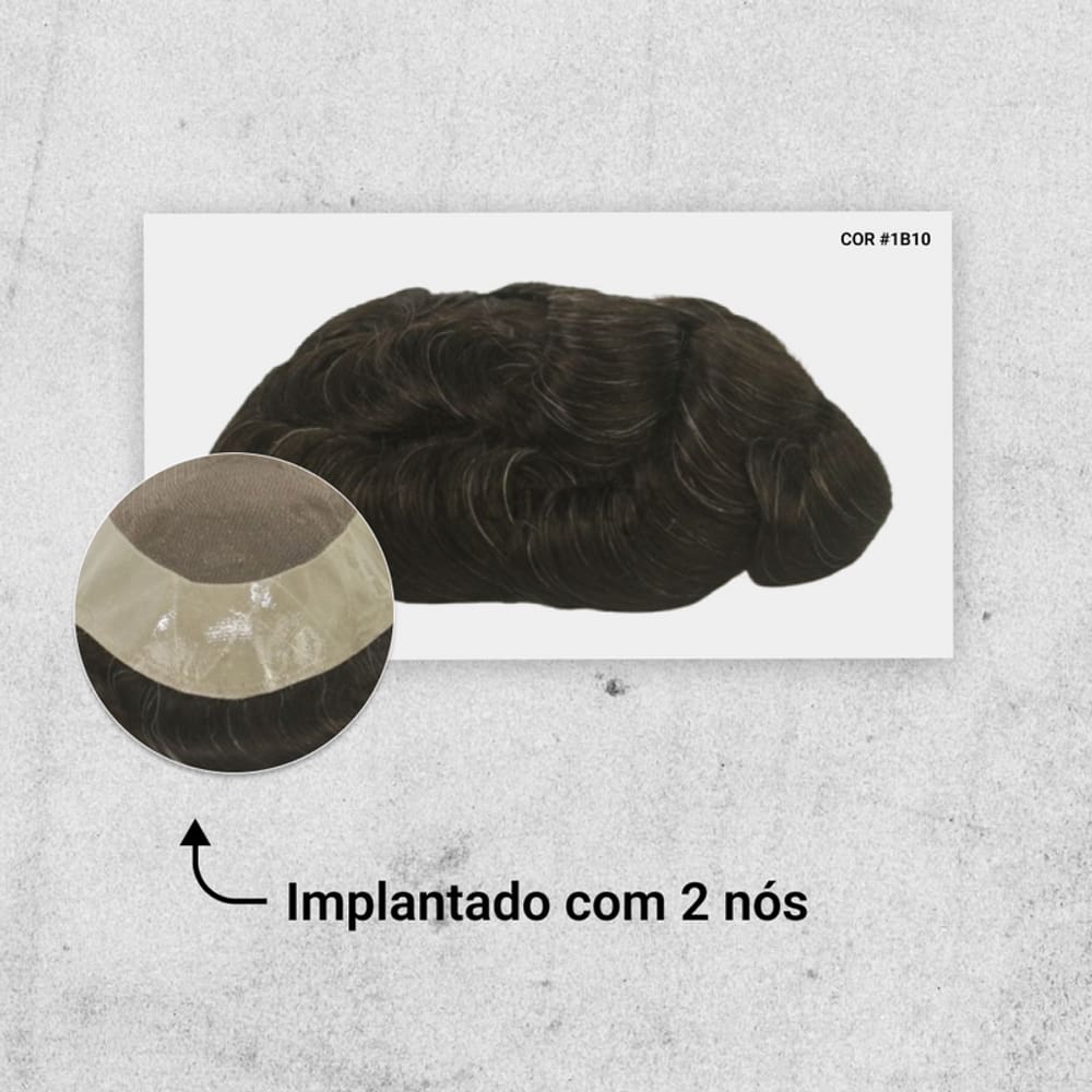 Protese Capilar Hibrida Dm - Micropele + Tela Lace (15X20)