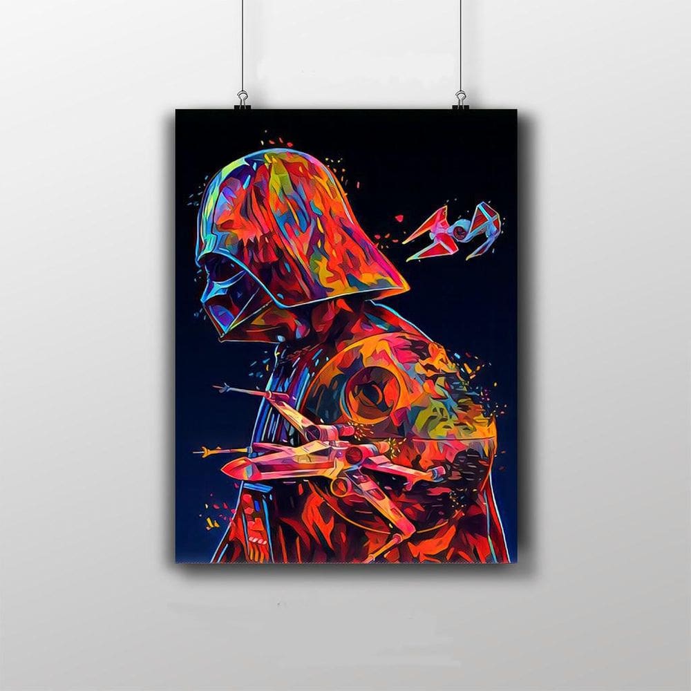 Placa Decorativa Darth Vader Artwork - Star Wars