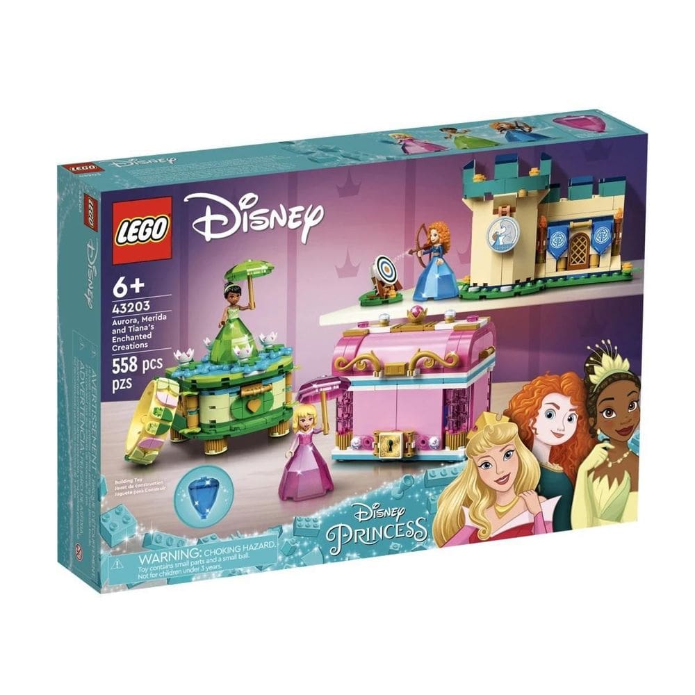 Lego Criacoes Encantadas Aurora Merida E Tiana 43203 Disney