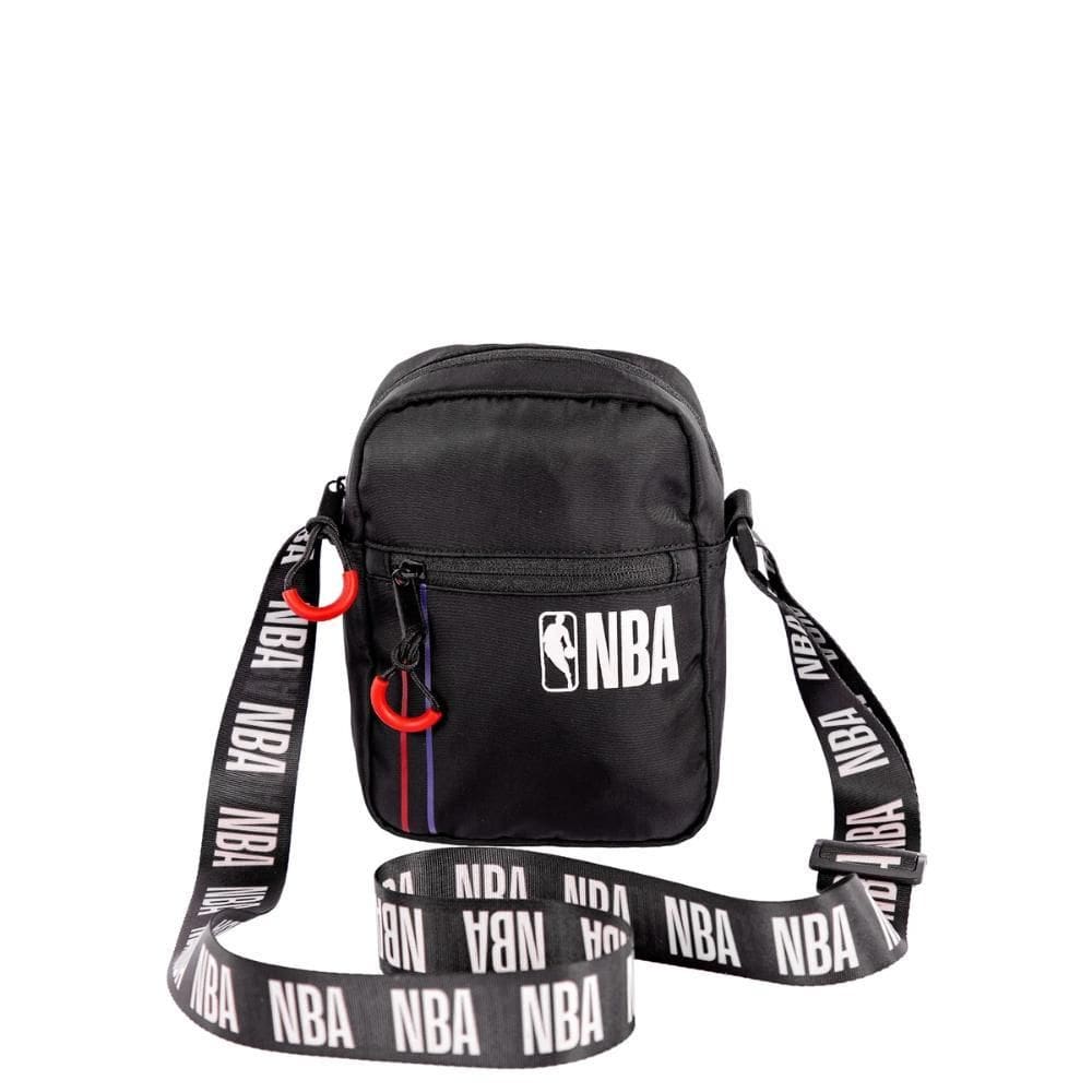 Bolsa Cross Pequena Nba Pro - Preto em Nylon 19x14x9 cm 2L