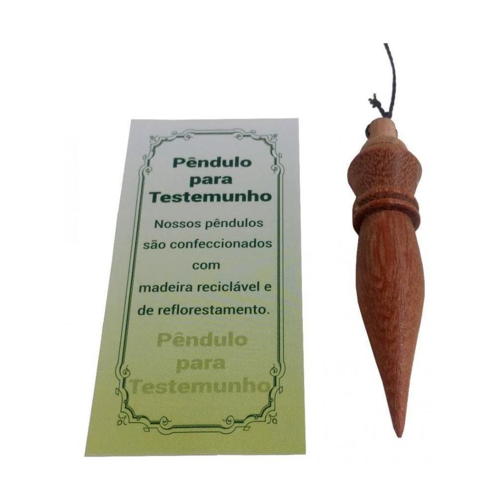 Pêndulo De Madeira Para Testemunho