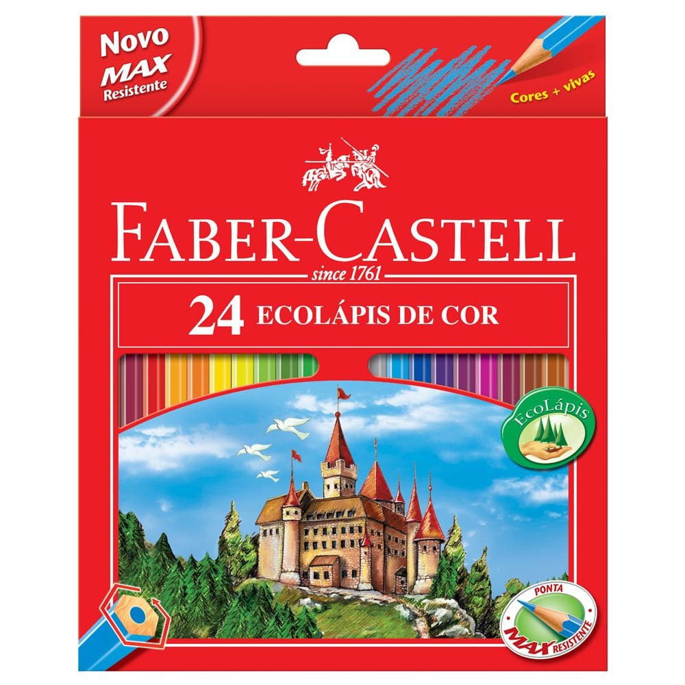 Ecolápis de Cor Faber Castell 24 Cores