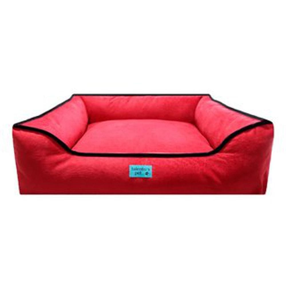 Cama Para Pet De Suede Macia Tamanho G Vermelho