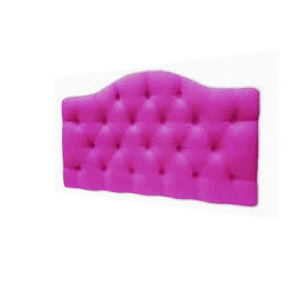 Cabeceira Botonê Princess Veludo Pink - Box Solteiro