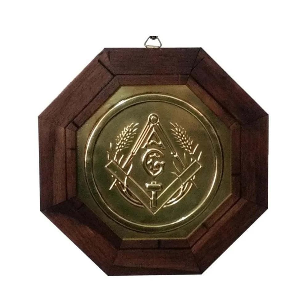 Quadro Símbolo Da Maçonaria Placa Decorativa - 18Cm