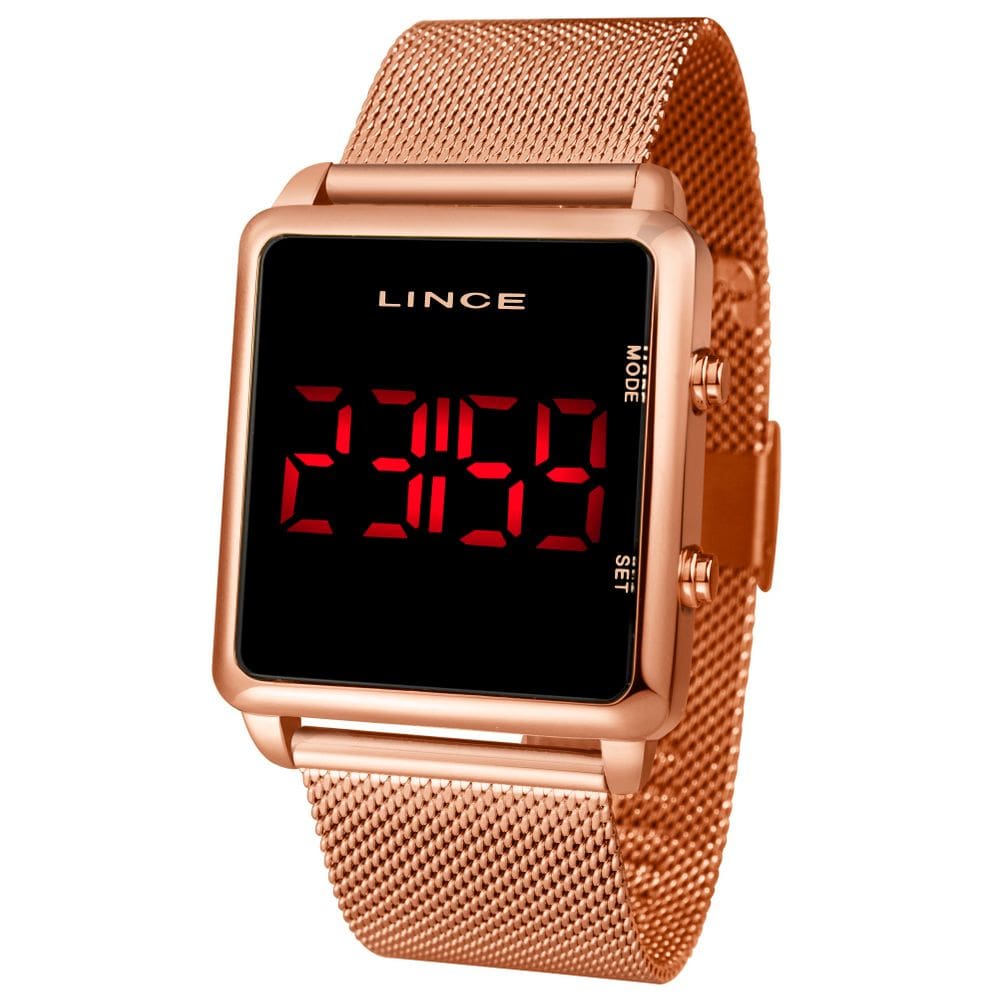 Relógio Feminino Lince Mdr4596L Pxrx Digital Rose 50m